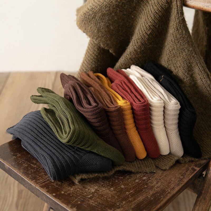 Tất Cao Cổ Nam Vớ Cao Cổ Nữ Vintage Thể Thao Gân Tất Vớ Cổ Cao Nữ Vớ Cổ Cao Nam Cotton Cao Cấp Horizon