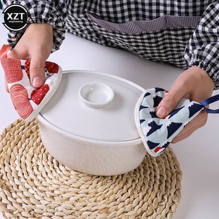 Găng tay cách nhiệt tam giác chống bỏng mũ nồi và bịt tai nồi nhà bếp tay cầm nồi hầm sắt găng tay cách nhiệt