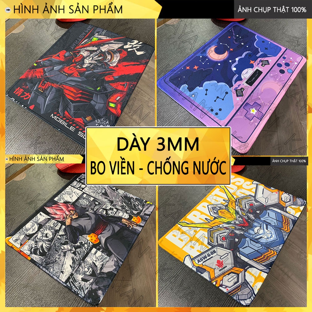 Lót chuột văn phòng dễ thương cỡ nhỏ 26x21cm, dày 3mm, có bo viền, chống nước