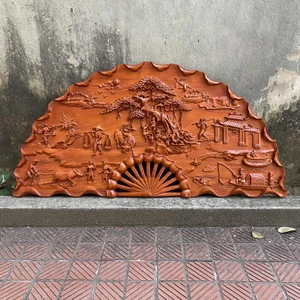 Tranh quạt đồng quê sơn pu cao cấp , treo tường phòng khách