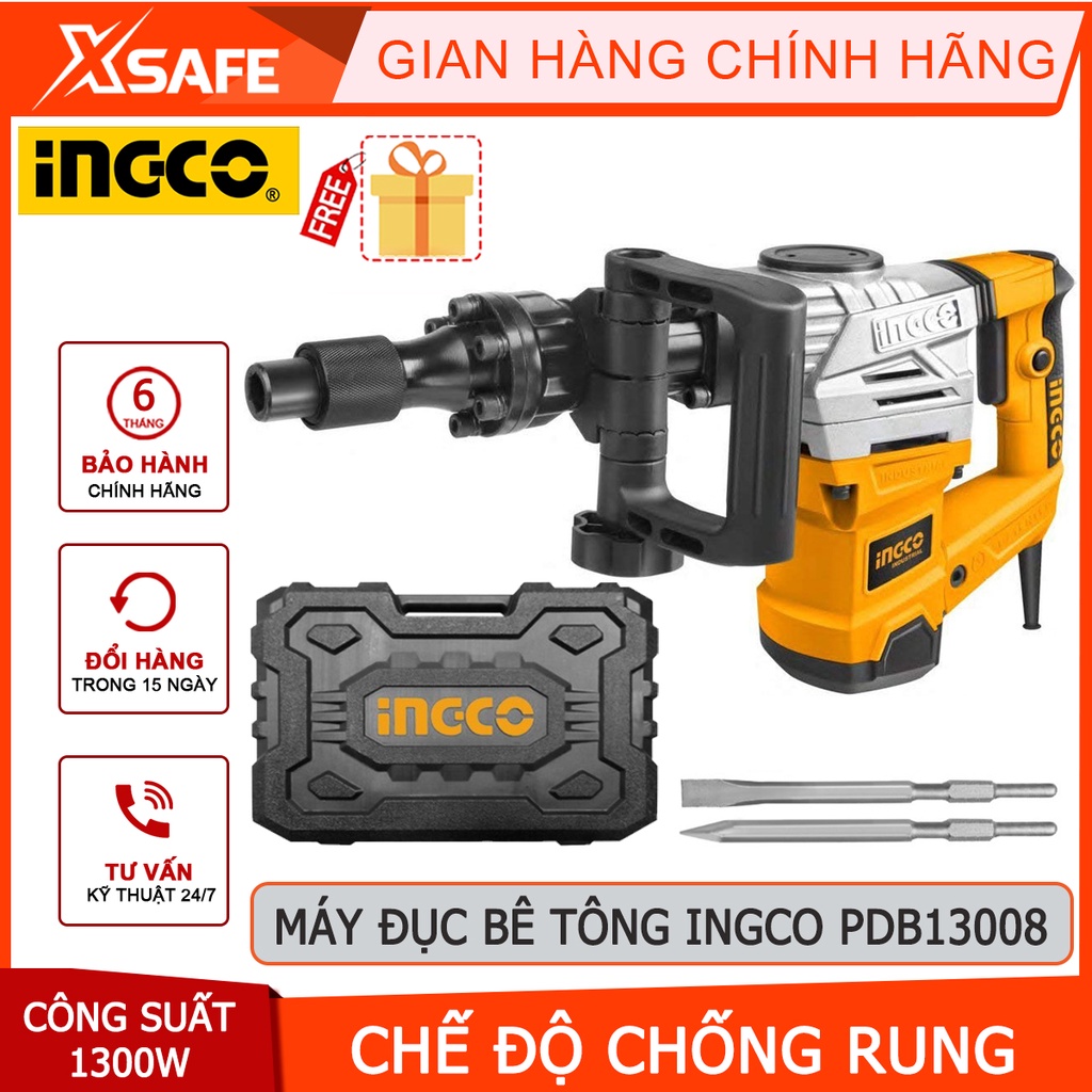 Máy đục bê tông INGCO PDB13008 220-240V, công suất 1300W, dùng khoan ...