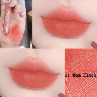 [Cam Thạch] Son Kem Lì Melly Không Chì Ngậm Dưỡng Lâu Trôi Dưỡng Ẩm Môi Màu Cam Thạch