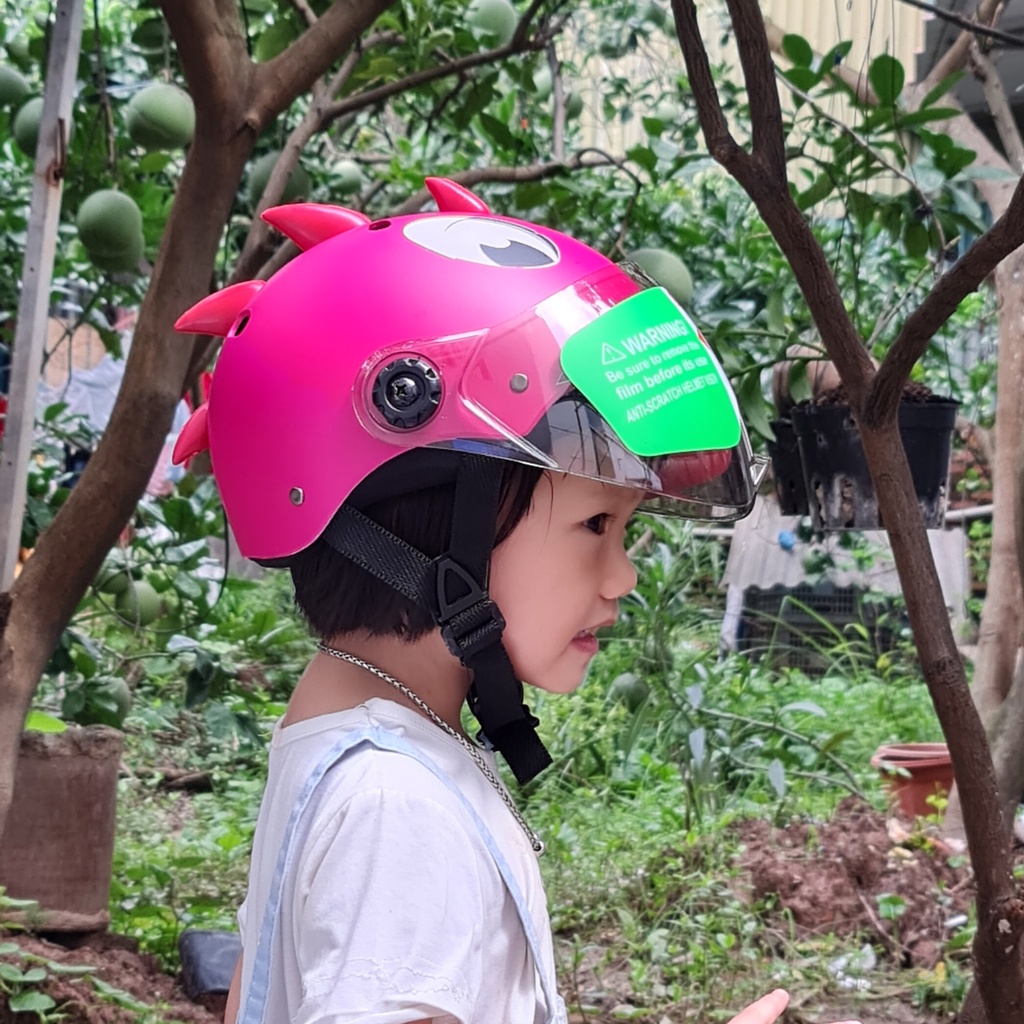 Ảnh Mũ bảo hiểm cho bé Hpro helmet có kính, siêu nhẹ, họa tiết khủng long cute, đáng yêu cho trẻ em từ 3-9 tuổi 3