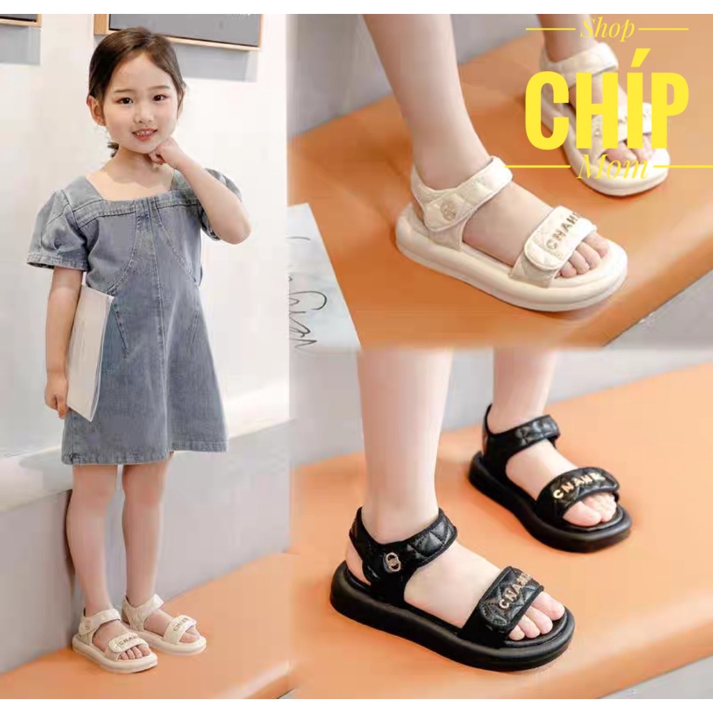 sandal bé gái dép quai hậu cho bé gái siêu nhẹ da PU mềm cho bé đi học đi chơi cho bé từ 1 tuổi QCCC full hộp 2249