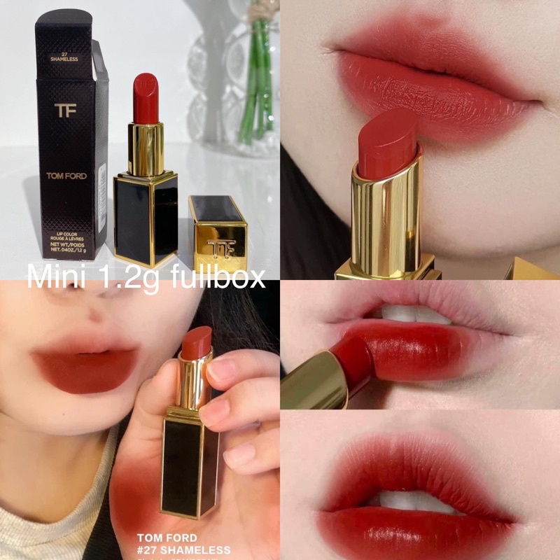 Son TOMFORD TOM FORD lip color satin matte màu 01, 03, 15, 16, 24, 27,80,  100, 511, N3 - LAMII BEAUTY | Shopee Việt Nam