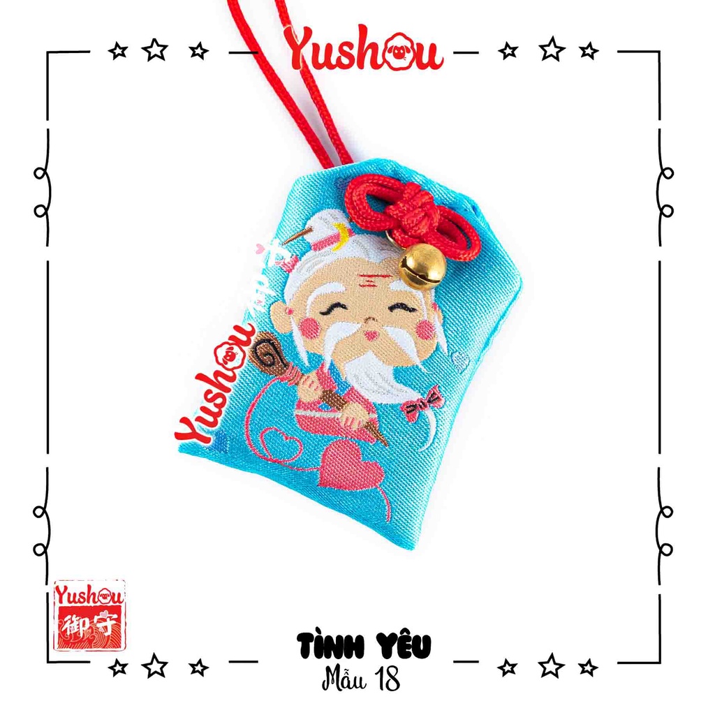 Túi Phước Yushou Tình Yêu - Nguyệt Lão Se Duyên - Kiểu Omamori Nhật, Có sẵn, Quà tặng ý nghĩa.