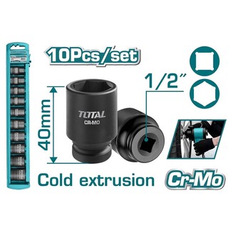 ĐỒ NGHỀ TOTAL Bộ 10 đầu tuýp Impact DR 1/2 inch	THISTD12101<HÀNG CHÍNH HÃNG>