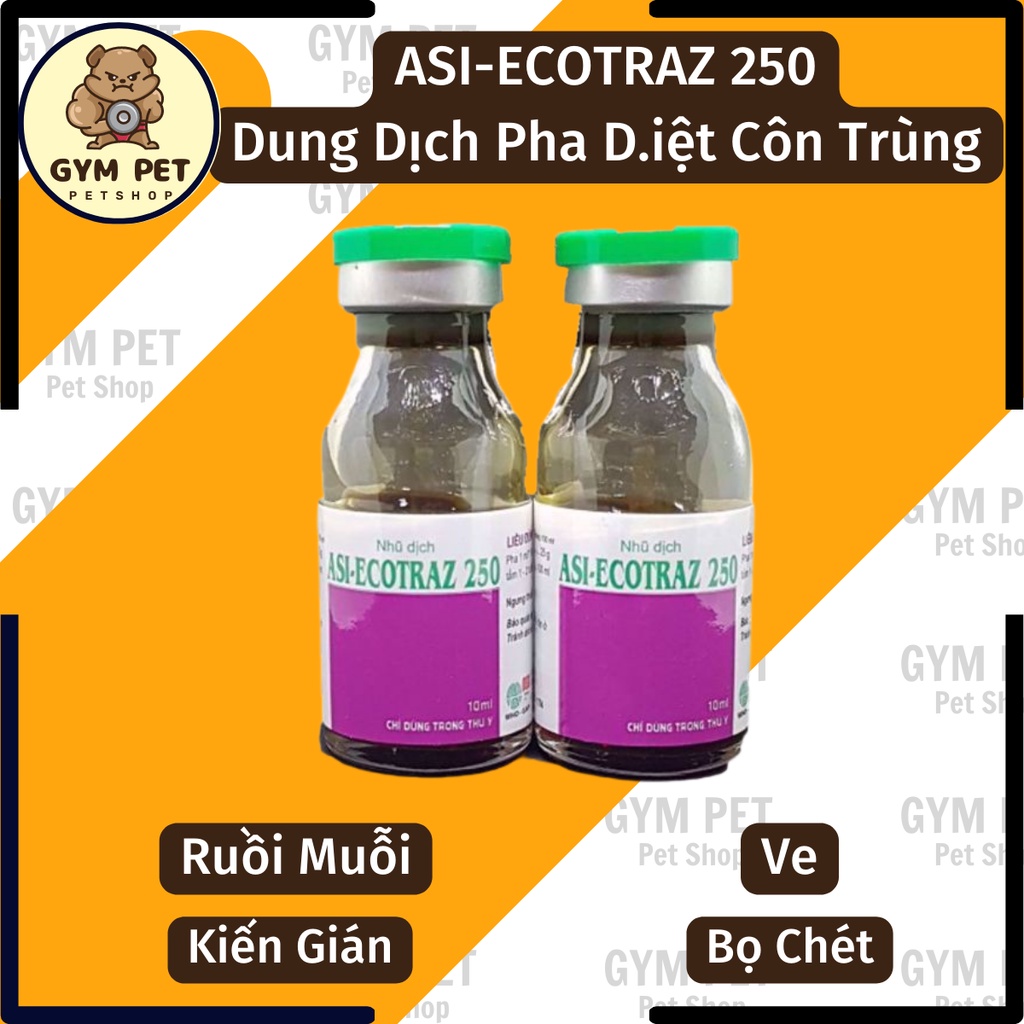 ASI ECOTRAZ 250 dung dịch pha tắm phun xịt diệt ve, rận ổ chó, nhà cửa ...