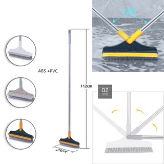 Chổi cọ nhà vệ sinh đầu xoay 120 độ tích hợp gạt nước tiện dụng quét sạch mọi ngóc ngách