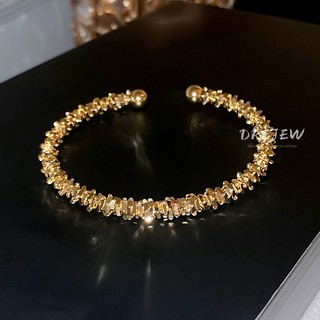 DREJEW Vòng Đeo Tay Kim Loại Dạng Mở Hình Học Phong Cách Hàn Quốc Độc Đáo Điều Chỉnh Được Thiết Kế Lớp Học
