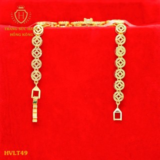 Lắc Tay Kim Tiền Nữ Đính Đá Xi Mạ Vàng 24K Cao Cấp - Trang Sức Hava - HVLT49