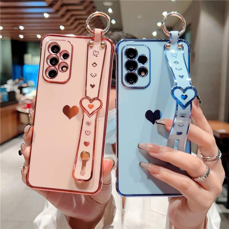Ốp Điện Thoại Kèm Dây Đeo Sang Trọng Cho Samsung Galaxy A53 A52 A23 A14 5G A13 A12 A33