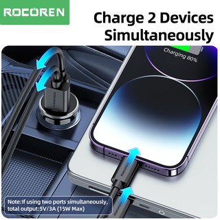 Rocoren 30W Sạc Xe Hơi USB Loại C Sạc Nhanh QC PD Sạc Nhanh Sạc Adapter Cho iPhone 14 Pro Max 13 Samsung Xiaomi Poco