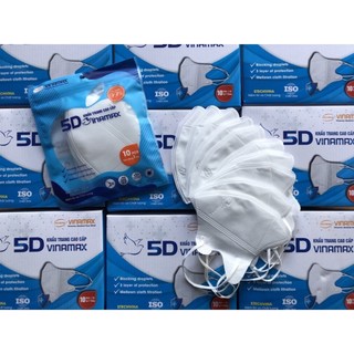 Khẩu Trang 5D Mask VINAMASK Hàng Chất Lượng 3 Lớp Kháng Khuẩn Được Kiểm Tra Hàng