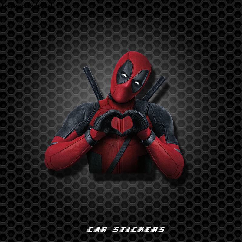 Hl Miếng Dán Trang Trí Xe Hơi / Mũ Bảo Hiểm Chống Thấm Nước Họa Tiết Hoạt Hình Deadpool