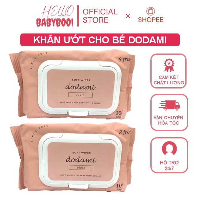 [MẪU MỚI] KHĂN GIẤY ƯỚT DODAMI HỒNG 100 TỜ - Khăn Ướt Không Mùi - An ...