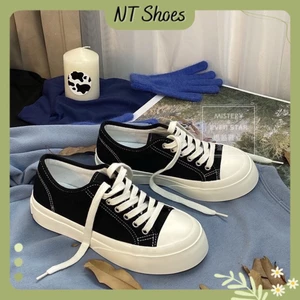 Giày sneaker thể thao unisex vải canvas trơn đế độn bánh mì dáng basic G06_NT Shoes