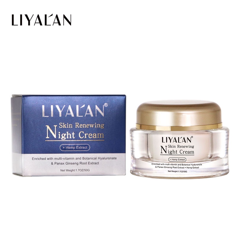 Ảnh Kem Dưỡng Ẩm LIYAL'AN Làm Trắng Da Ban Đêm Loại Bỏ Đốm Đen Hiệu Quả 50g 1