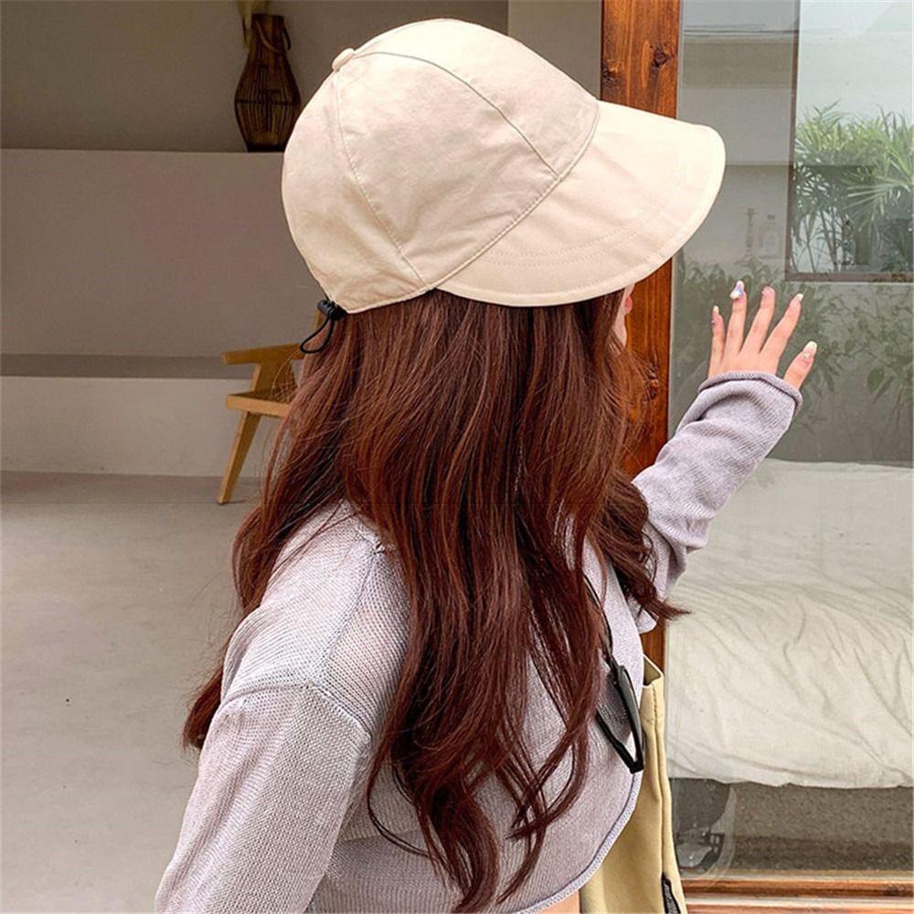 Mũ chống nắng đuôi ngựa rộng vành JKDESIGN - Điều chỉnh được, dây rút tiện lợi, phù hợp đi biển mùa hè