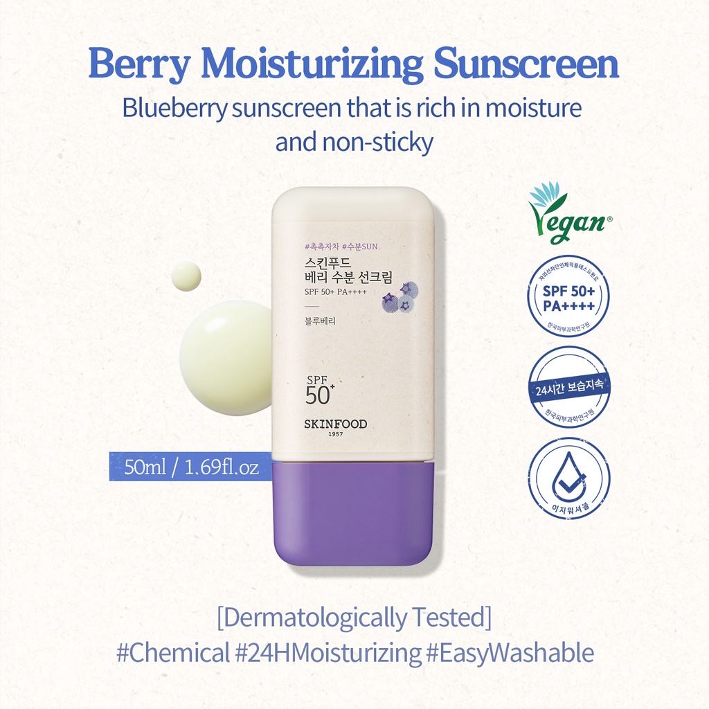 Review KCN Skinfood Việt Quất SPF50+ PA++++: Dưỡng Ẩm, Chống Lão Hóa
