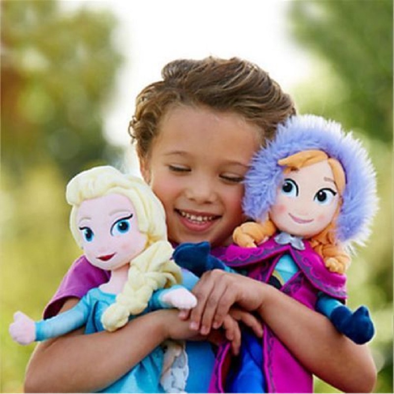 2018 Sốt Elsa Và Anna 40cm 50cm Búp Bê Sang Trọng Kid Vui Vẻ Mới