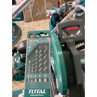 TOTAL Bộ 5 mũi khoan bê tông đuôi trơn TACSD5051
