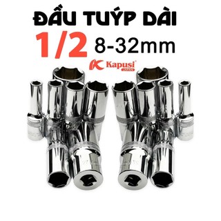 Tuýp khẩu lục giác trắng dài 78mm KAPUSI Nhật Bản hệ 1/2 inch đủ size 8-32mm, Bh 12 tháng Kouritsu Official Store