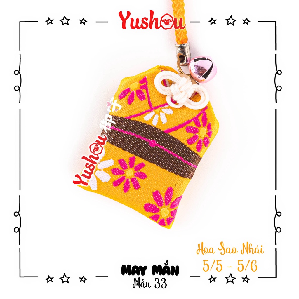 Túi Phước Yushou May Mắn Hoa Sao Nhái - Kiểu Omamori Nhật, Có sẵn, Quà tặng ý nghĩa.