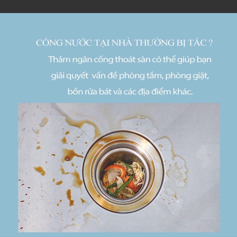 Bịt cống bồn rửa chén bát bồn rửa mặt nhà vệ sinh chặn rác ngăn côn trùng thoát sàn chất liệu silicon BINWEE MART