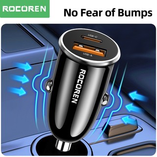 Rocoren 30W Sạc Xe Hơi USB Loại C Sạc Nhanh QC PD Sạc Nhanh Sạc Adapter Cho iPhone 14 Pro Max 13 Samsung Xiaomi Poco
