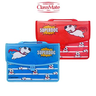Cặp Học Thêm 2 Ngăn Cho Bé Superdog CLASSMATE Hình Chú Cún Dễ Thương, Chất Liệu Nhựa Nguyên Sinh An Toàn CL-SB604