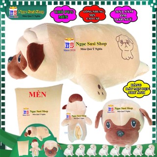 GẤU MỀN 3IN1 CHÓ PUG MỀN HÀNG CAO CẤP CÓ CR DÙNG NẰM ÔM ĐẮP NGỦ SIÊU TIÊN LỢI - THÚ NHỒI BÔNG MỀN 3IN1