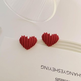 Bông tai xinh Hình Tim Đỏ xinh xắn, đáng yêu LINDO thích hợp làm quà tặng cho Valentine