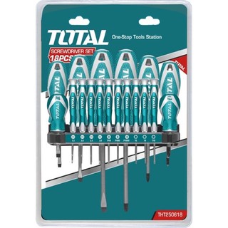 ĐỒ NGHỀ TOTAL Bộ 18 tua vít THT250618 <HÀNG CHÍNH HÃNG>