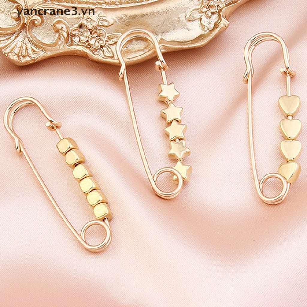 {YAN3} Ghim Cài Thắt Lưng Quần Áo Hình Ngôi Sao / Trái Tim Điều Chỉnh Được Kích Thước Nhỏ {yancrane3.vn}