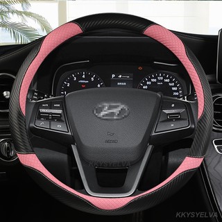Bọc vô lăng ô tô 37 38cm 15 "Dành cho Hyundai ELantra / i35 Sonata / i45 Creta / ix25 Tuscon / ix35 Accent Verna Solaris Santa Fe