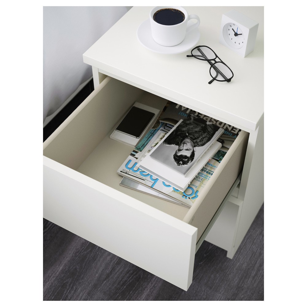 Ảnh MOLTENI, Tủ đầu giường 2 ngăn kéo DRA_001, 40x46x56cm, kệ đầu giường Scandi Home 2