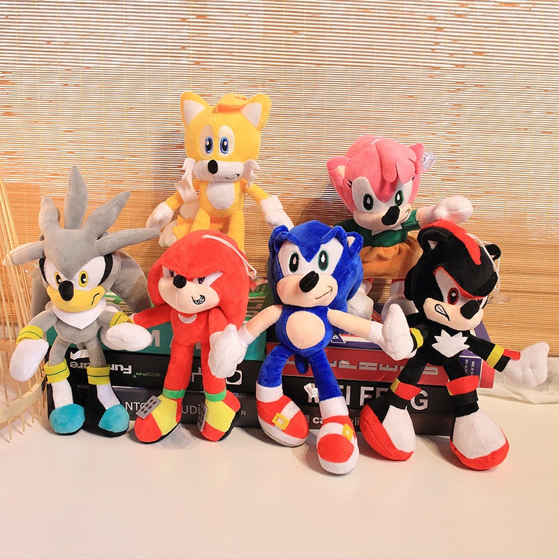 28cm Sonic Hoàn Hảo The Hedgehog Shadow Amy Rose Knuckle Tail Đồ Chơi Sang Trọng