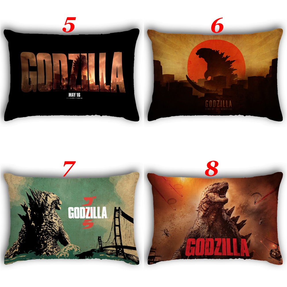 Vỏ Gối Đơn Hình Chữ Nhật In Hình Godzilla Polyeste Trang Trí Nhà Cửa (Không Kèm Lõi)