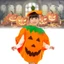 Quần áo bí ngô Halloween mềm mại và thoải mái kèm giày và mũ