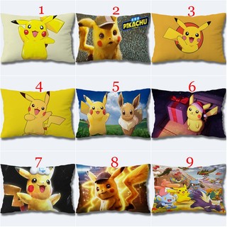 Vỏ Gối Hình Chữ Nhật Pokémon Pikachu Dễ Thương Fashiom Trẻ Em Một Mặt In Polyeste Sofa Đệm Trang Trí Nhà Cửa (Không Có Lõi)
