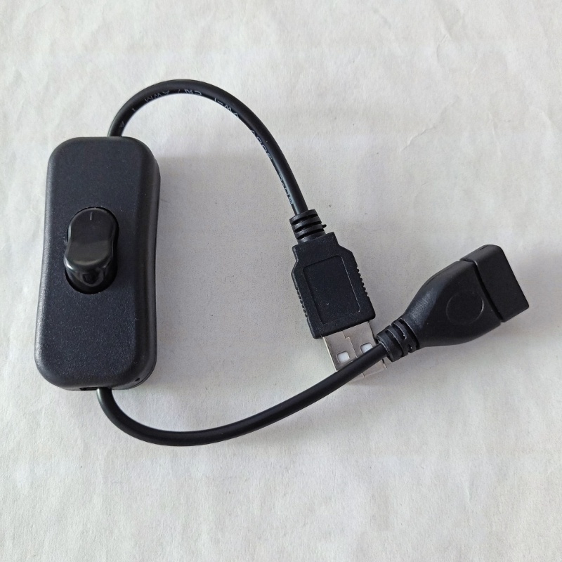 Bang USB Switch Line Cáp USB có On Switch Line 30CM 11 8inch Đen Trắng