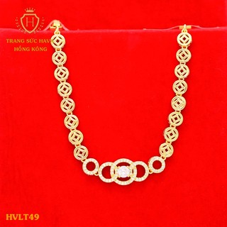 Lắc Tay Kim Tiền Nữ Đính Đá Xi Mạ Vàng 24K Cao Cấp - Trang Sức Hava - HVLT49