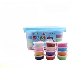 Bộ 12 màu đất sét siêu nhẹ tự khô/SOLFCLAY/DIY.(có dụng cụ và khuôn)