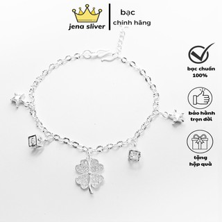 lắc tay cỏ 4 lá , may mắn , an nhiên , vẻ đẹp tự nhiên - jena sliver