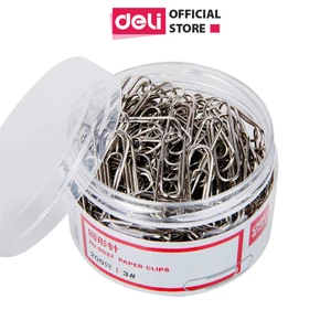 Hộp 200 Ghim Vòng Kẹp Giấy Deli Kẹp Tài Liệu Văn Phòng Phẩm Giữ Văn Bản Học Sinh Văn Phòng - 0037