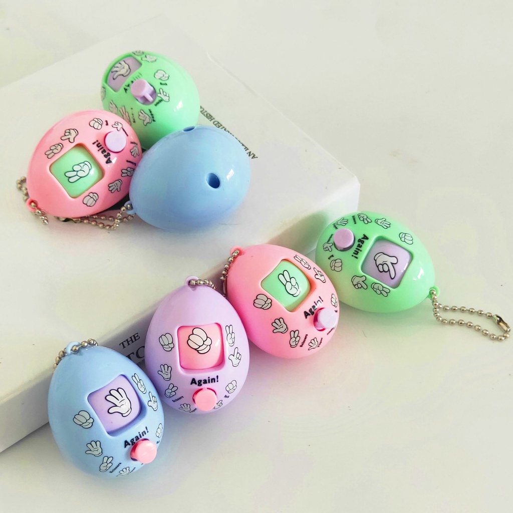 🍉(Set) Đồ Chơi Kéo Bao Búa Vui Nhộn – Móc Khóa Oẳn Tù Tì Có Nút Ấn DUASHOP.