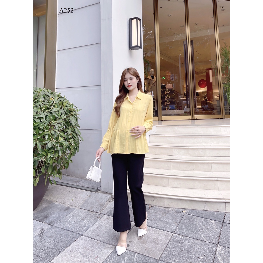 Áo bầu thiết kế Áo sơ mi nhún A252 B2MUM