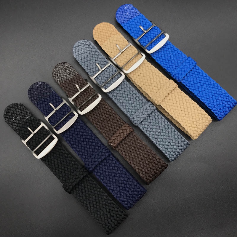 Dây Đeo Thay Thế Bằng Vải Nylon Cho Đồng Hồ Perlon 14mm 16mm 18mm 20mm 22mm