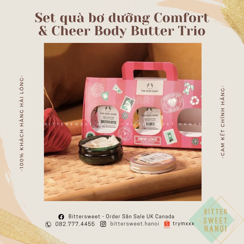 [gift] Set quà bơ dưỡng thể The Body Shop Comfort & Cheer Body Butter